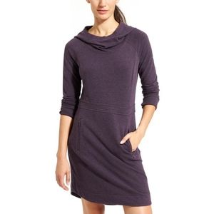Athleta Power Down Dress Sweatshirt Hood Purple